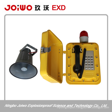 industrial telephone with visual signals and audible alarms for corrosive and hazardous areas